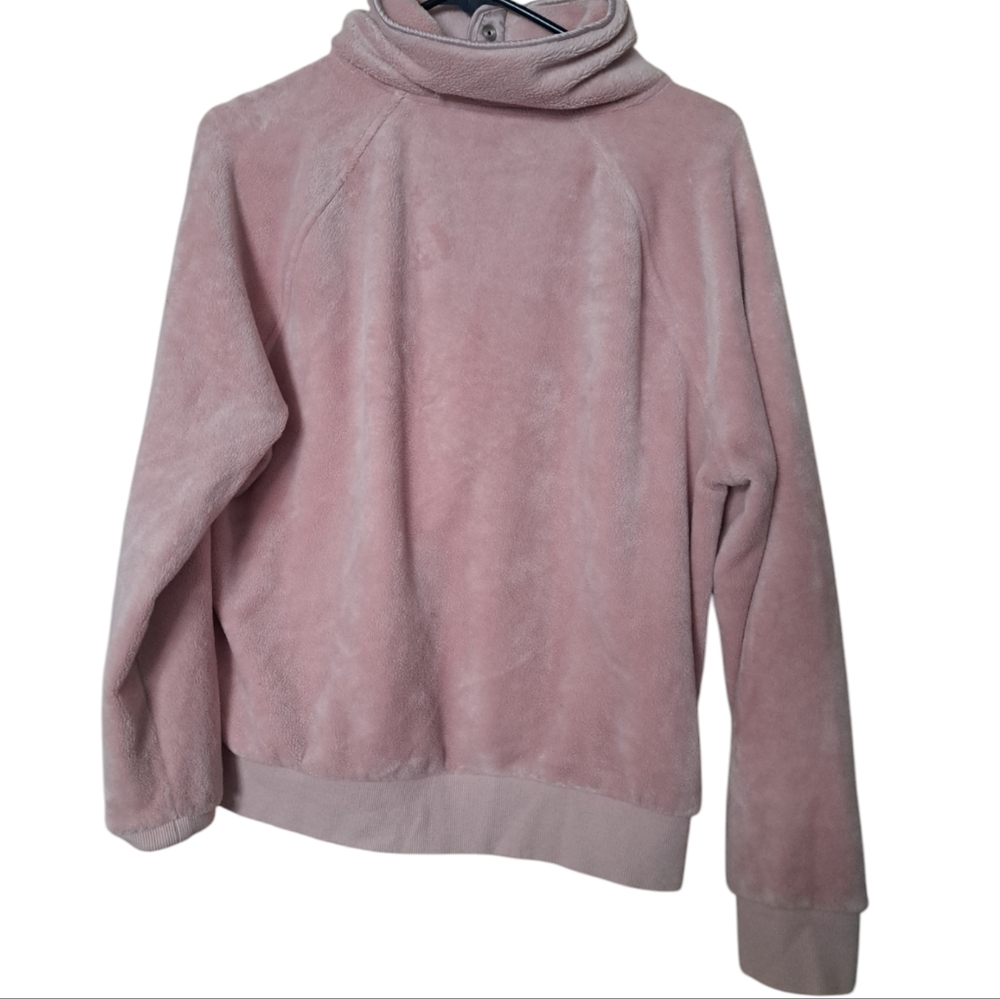 Athleta Quarter Button Velour Pullover Jacket - image 2